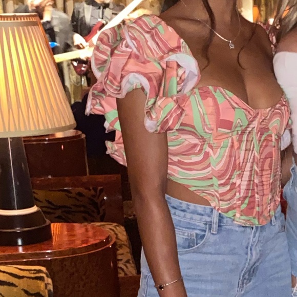 Cute top (perfect with Jeans): Multi-coloured corset - Picture 3 of 4